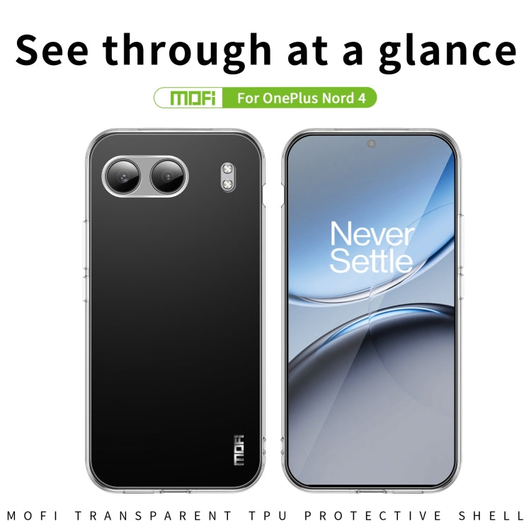 For OnePlus Nord 4 MOFI Ming Series Ultra-thin TPU Phone Case - Transparent