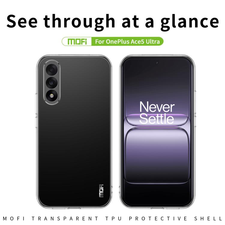 For OnePlus Ace 5 Ultra MOFI Ming Series Ultra-thin TPU Phone Case - Transparent