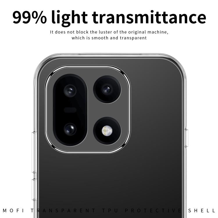 For OnePlus 15 MOFI Ming Series Ultra-thin TPU Phone Case - Transparent