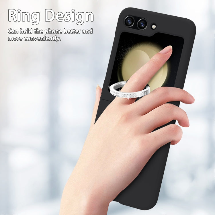 For Samsung Galaxy Z Flip5 5G Skin-feel Diamond Ring Shockproof Phone Case