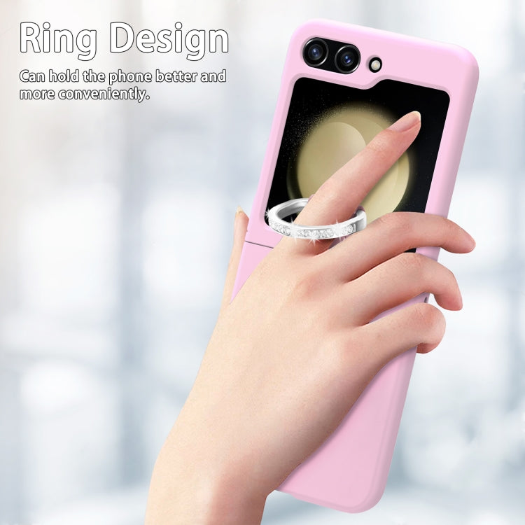 For Samsung Galaxy Z Flip5 5G Skin-feel Diamond Ring Shockproof Phone Case