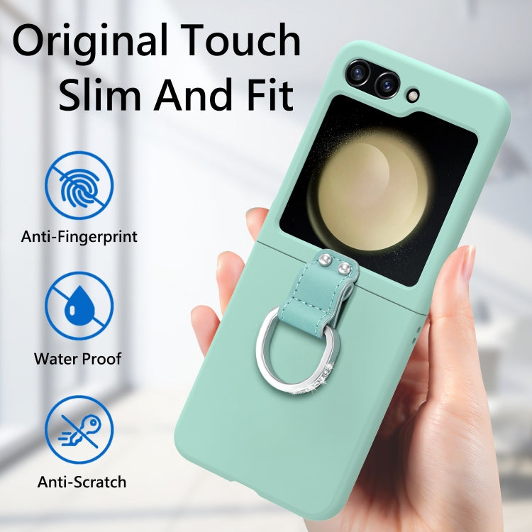 For Samsung Galaxy Z Flip5 5G Skin-feel Diamond Ring Shockproof Phone Case