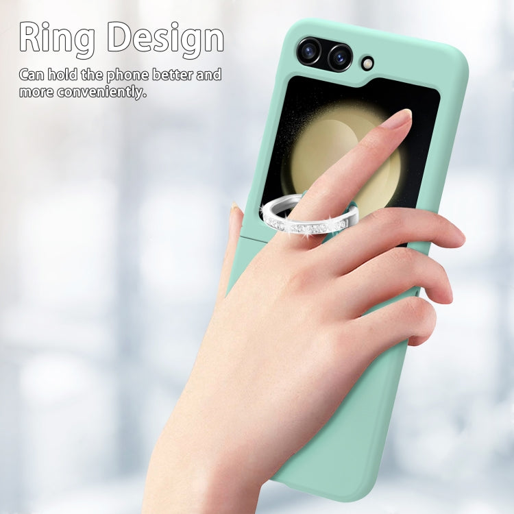 For Samsung Galaxy Z Flip5 5G Skin-feel Diamond Ring Shockproof Phone Case