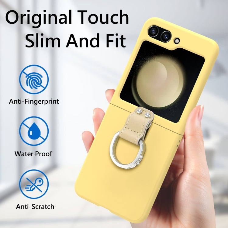 For Samsung Galaxy Z Flip5 5G Skin-feel Diamond Ring Shockproof Phone Case