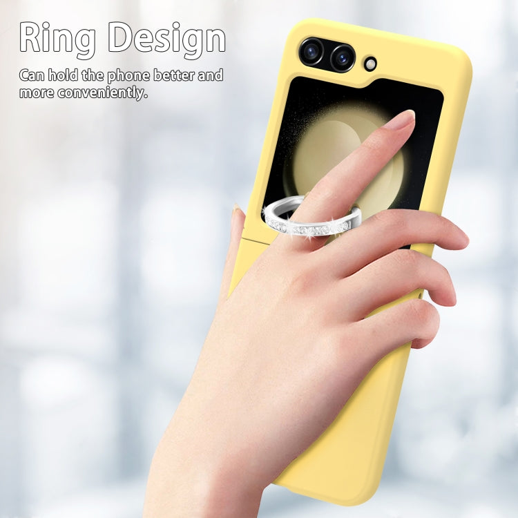 For Samsung Galaxy Z Flip5 5G Skin-feel Diamond Ring Shockproof Phone Case