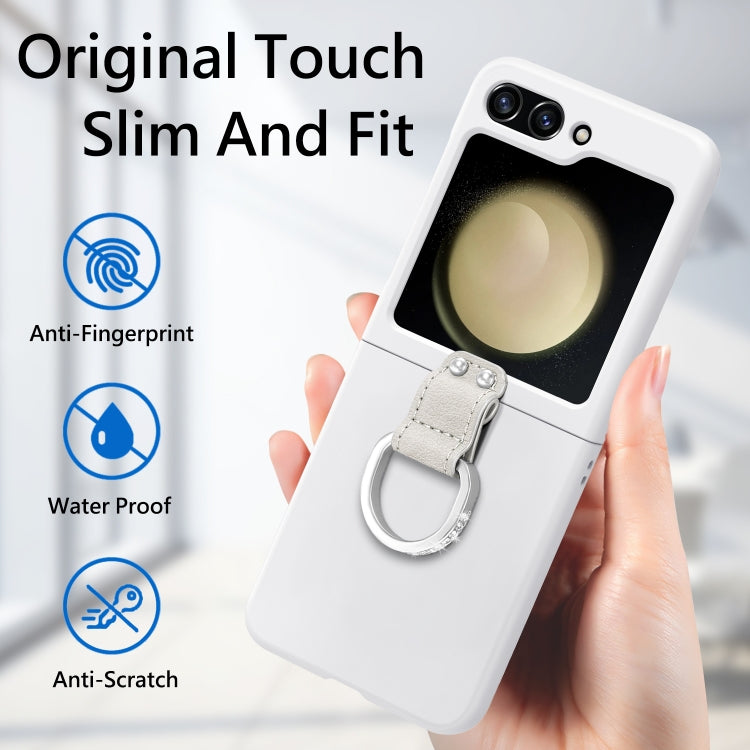 For Samsung Galaxy Z Flip5 5G Skin-feel Diamond Ring Shockproof Phone Case