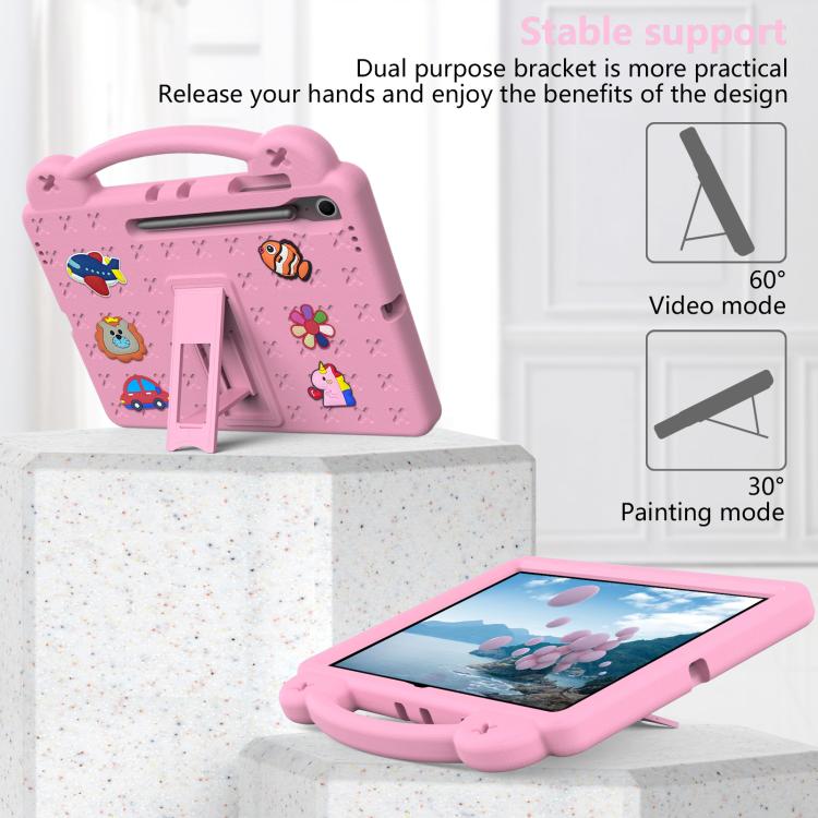 For Samsung Galaxy Tab S10 FE+ Handle Kickstand Children EVA Shockproof Tablet Case