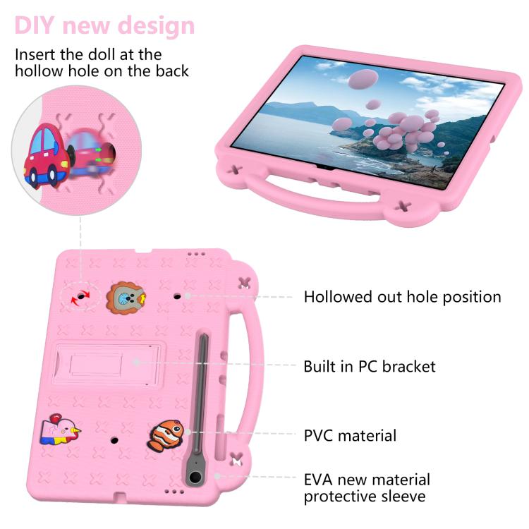 For Samsung Galaxy Tab S10 FE+ Handle Kickstand Children EVA Shockproof Tablet Case