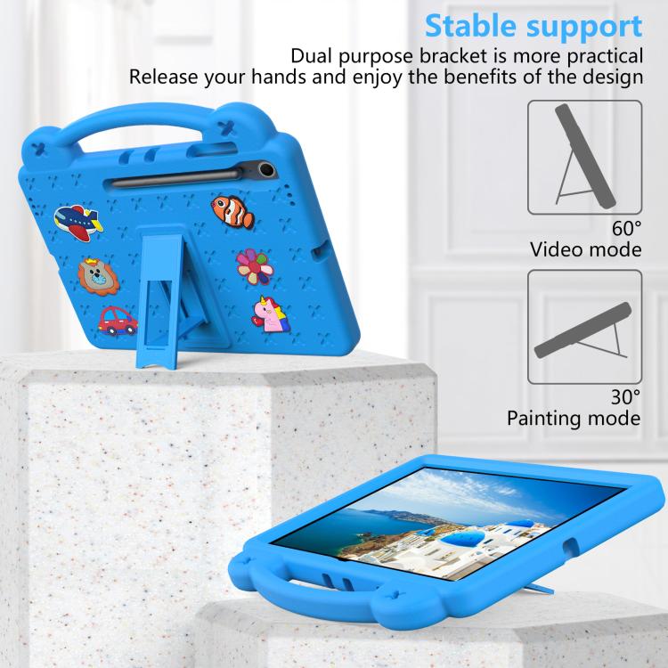 For Samsung Galaxy Tab S10 FE+ Handle Kickstand Children EVA Shockproof Tablet Case