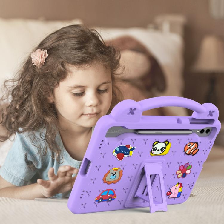 For Samsung Galaxy Tab S10 FE+ Handle Kickstand Children EVA Shockproof Tablet Case