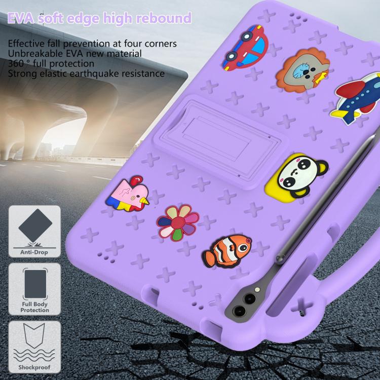For Samsung Galaxy Tab S10 FE+ Handle Kickstand Children EVA Shockproof Tablet Case