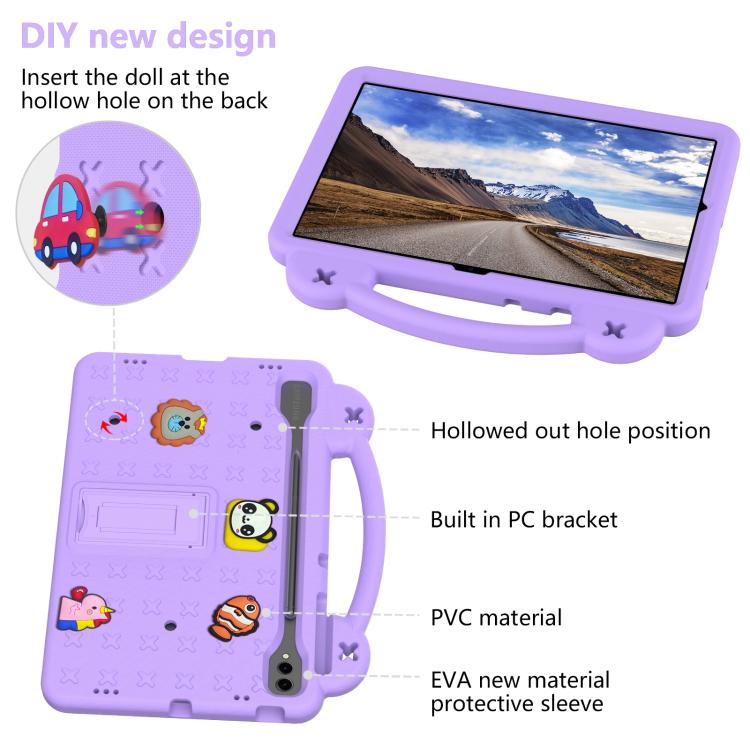 For Samsung Galaxy Tab S10 FE+ Handle Kickstand Children EVA Shockproof Tablet Case