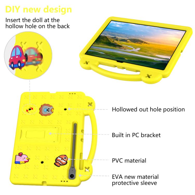 For Samsung Galaxy Tab S10 FE+ Handle Kickstand Children EVA Shockproof Tablet Case