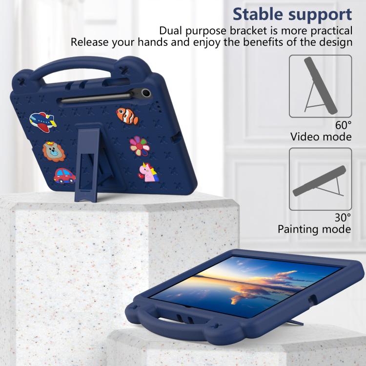 For Samsung Galaxy Tab S10 FE+ Handle Kickstand Children EVA Shockproof Tablet Case