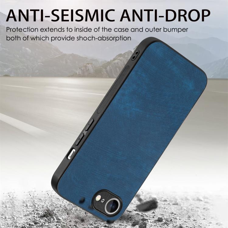 For iPhone 17e / 16e Vintage Leather PC Back Cover Phone Case