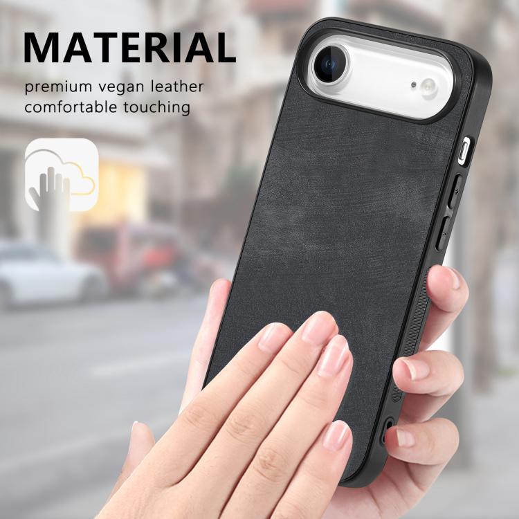For iPhone Air Vintage Leather PC Back Cover Phone Case