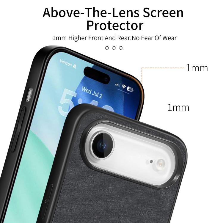 For iPhone Air Vintage Leather PC Back Cover Phone Case