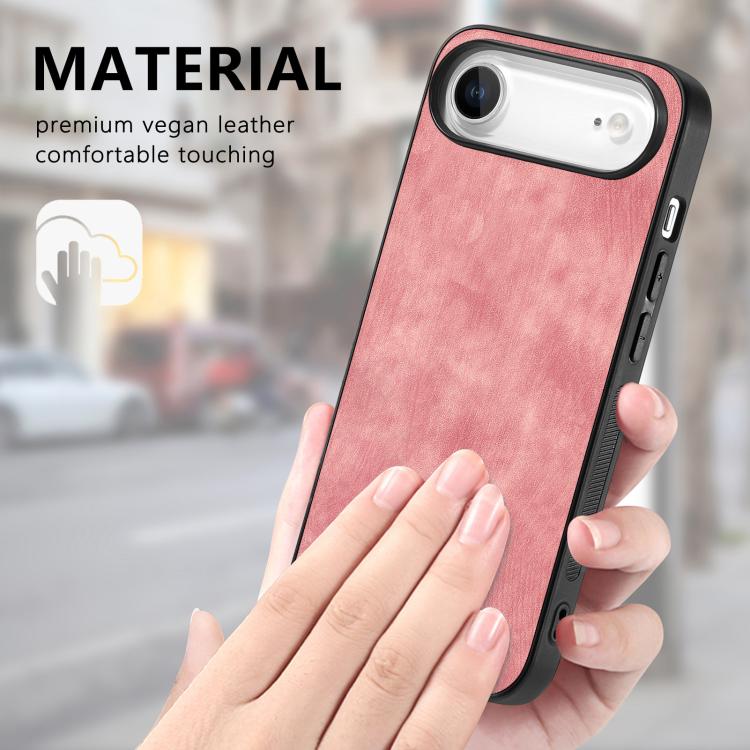 For iPhone Air Vintage Leather PC Back Cover Phone Case