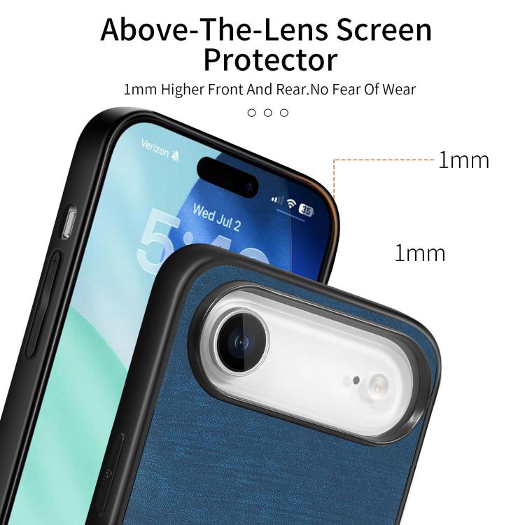 For iPhone Air Vintage Leather PC Back Cover Phone Case