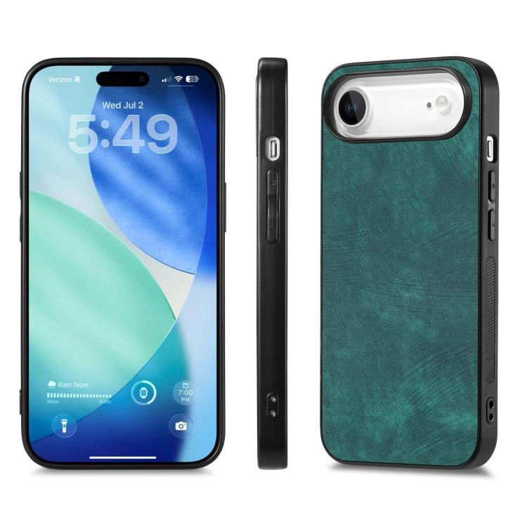 For iPhone Air Vintage Leather PC Back Cover Phone Case