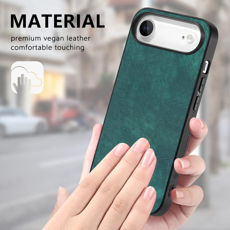 For iPhone Air Vintage Leather PC Back Cover Phone Case