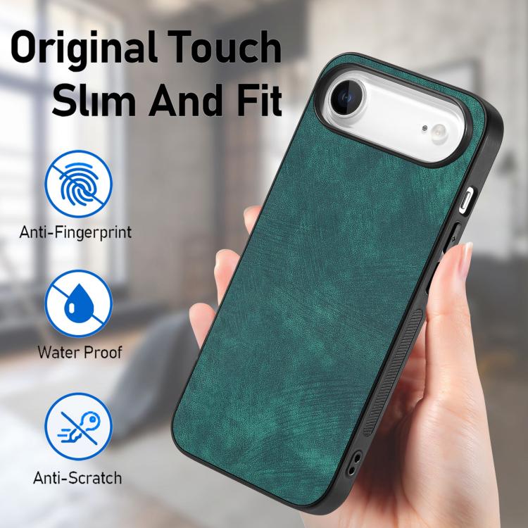 For iPhone Air Vintage Leather PC Back Cover Phone Case