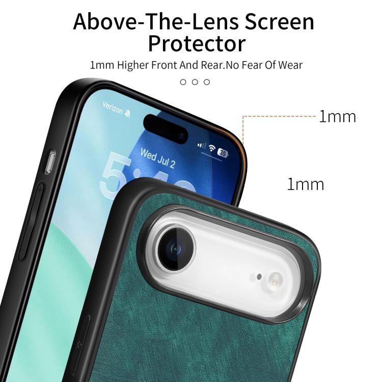For iPhone Air Vintage Leather PC Back Cover Phone Case