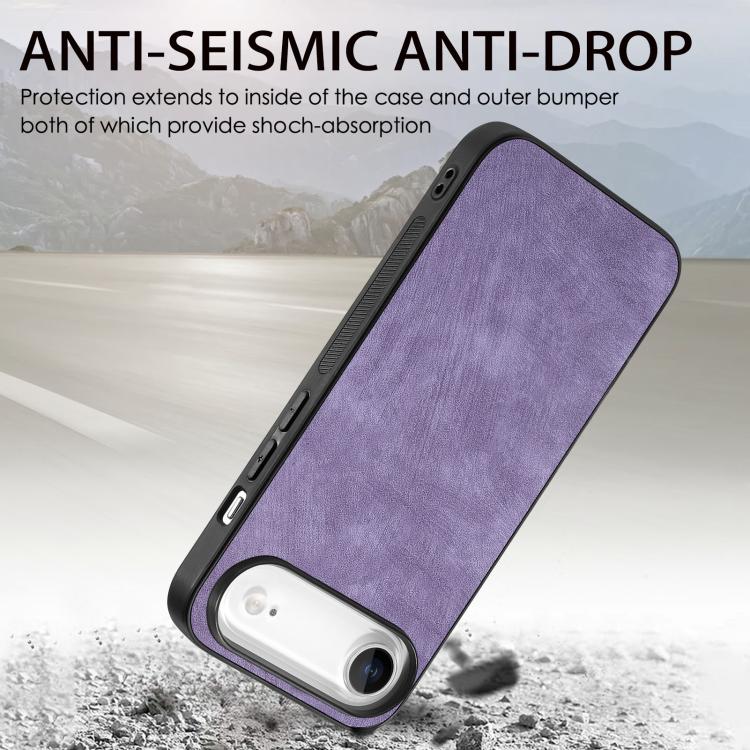 For iPhone Air Vintage Leather PC Back Cover Phone Case