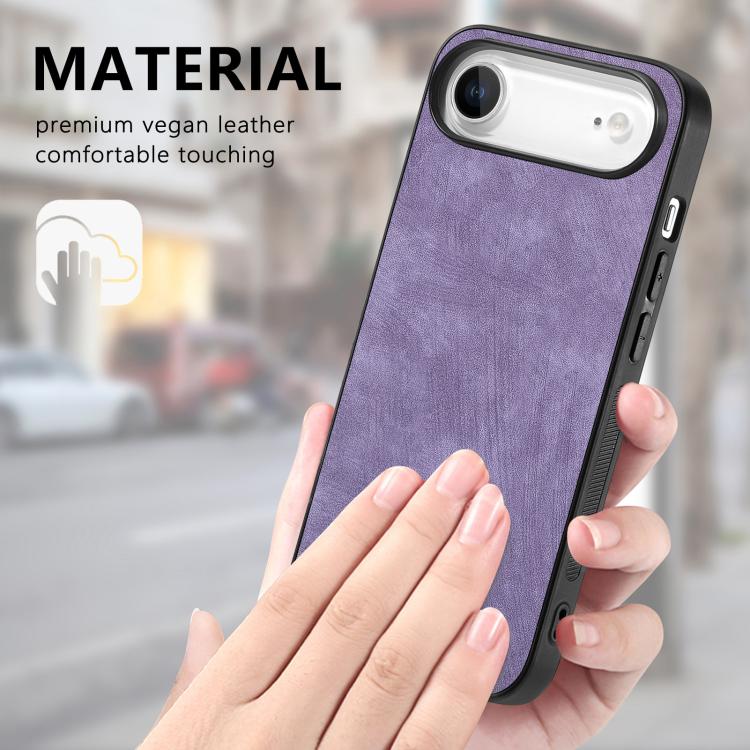 For iPhone Air Vintage Leather PC Back Cover Phone Case