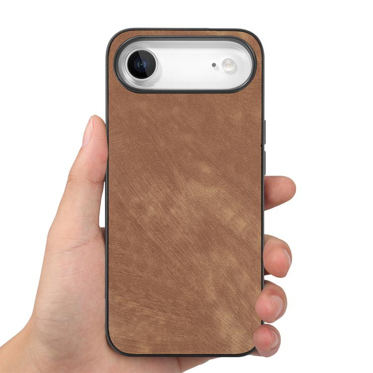 For iPhone Air Vintage Leather PC Back Cover Phone Case