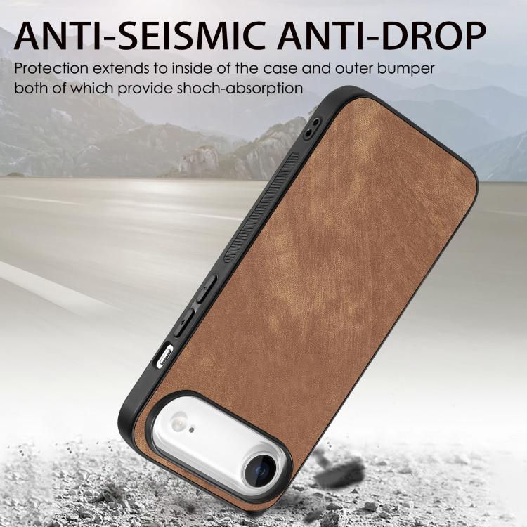 For iPhone Air Vintage Leather PC Back Cover Phone Case
