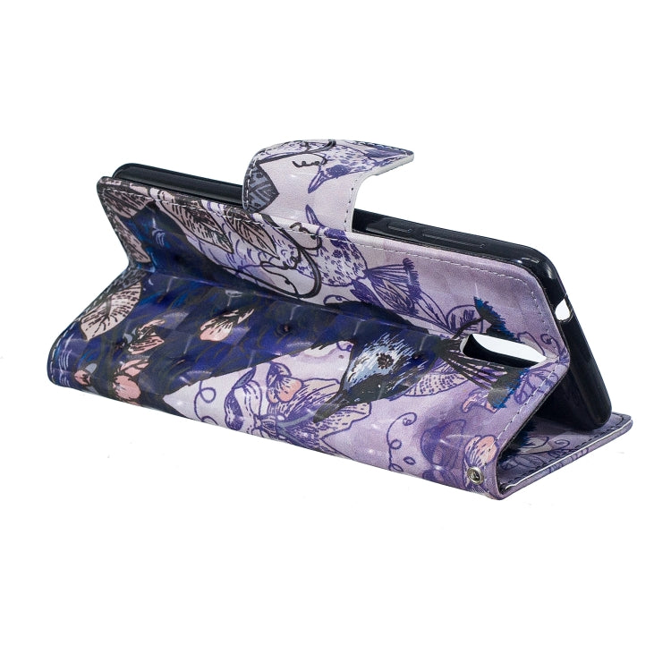 3D Colored Drawing Pattern Horizontal Flip Leather Case for Nokia 3.1, with Holder & Card Slots & Wallet