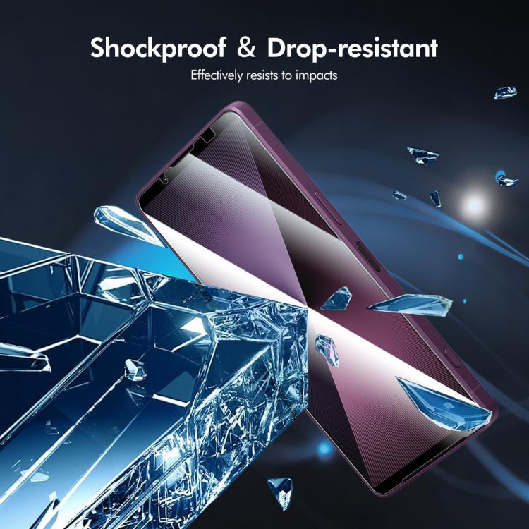 For Sony Xperia 1 VII 5pcs ENKAY Full Glue High Aluminum-silicon Tempered Glass Film