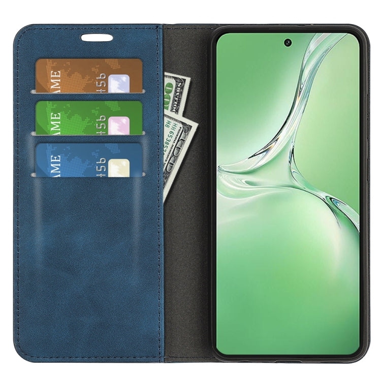 For OPPO K12 Retro-skin Magnetic Suction Leather Phone Case