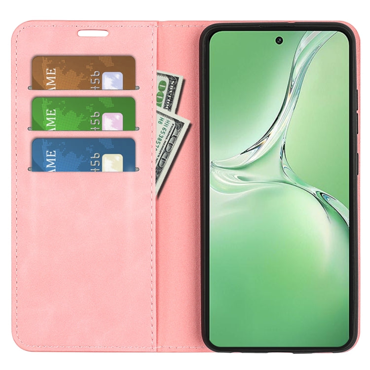 For OPPO K12 Retro-skin Magnetic Suction Leather Phone Case