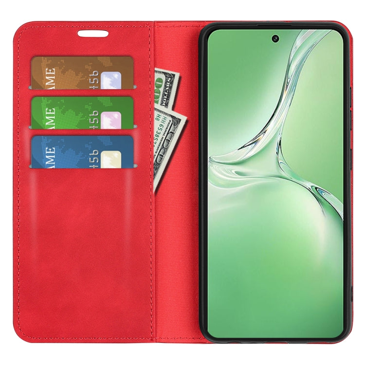 For OPPO K12 Retro-skin Magnetic Suction Leather Phone Case