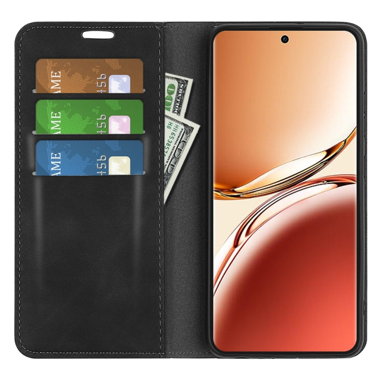 For OPPO A3 Pro 5G China Retro-skin Magnetic Suction Leather Phone Case