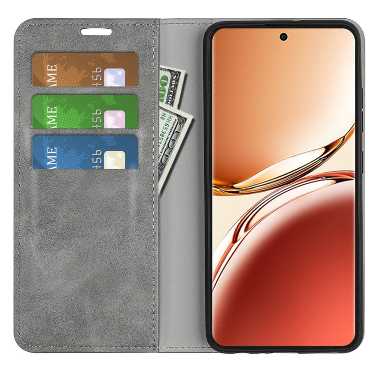 For OPPO A3 Pro 5G China Retro-skin Magnetic Suction Leather Phone Case