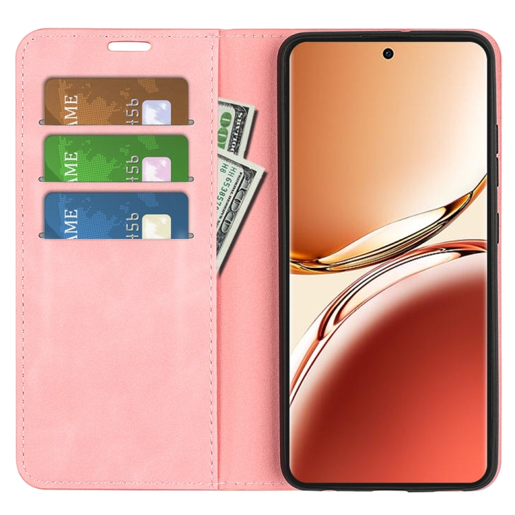For OPPO A3 Pro 5G China Retro-skin Magnetic Suction Leather Phone Case