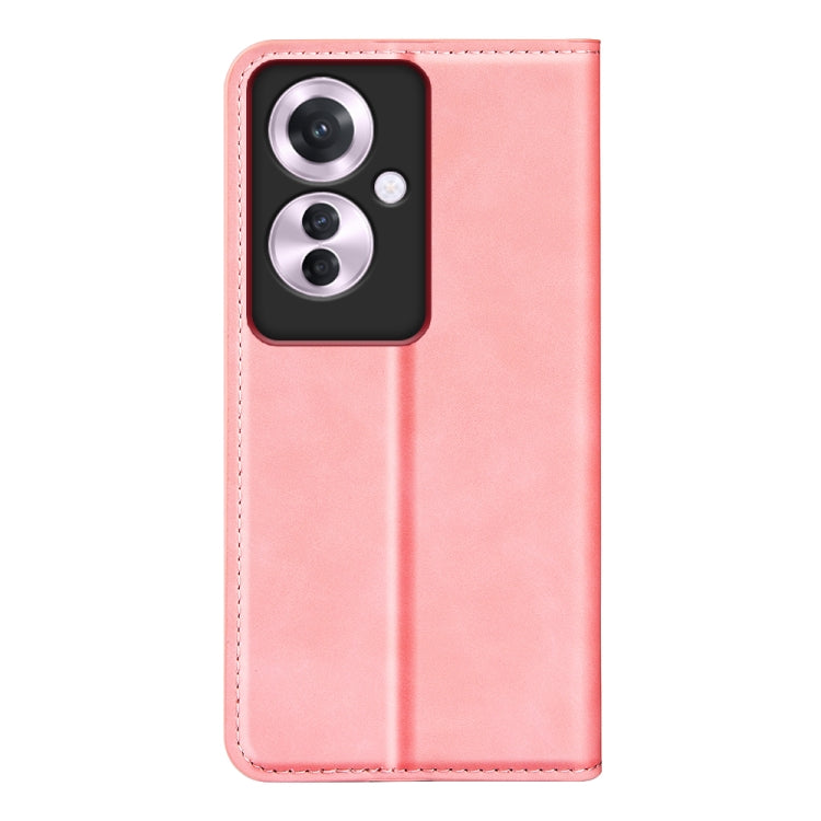 For OPPO Reno11 F 5G Retro-skin Magnetic Suction Leather Phone Case
