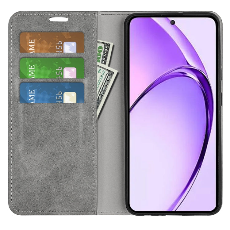 For OPPO A3 Pro Global Retro-skin Magnetic Suction Leather Phone Case