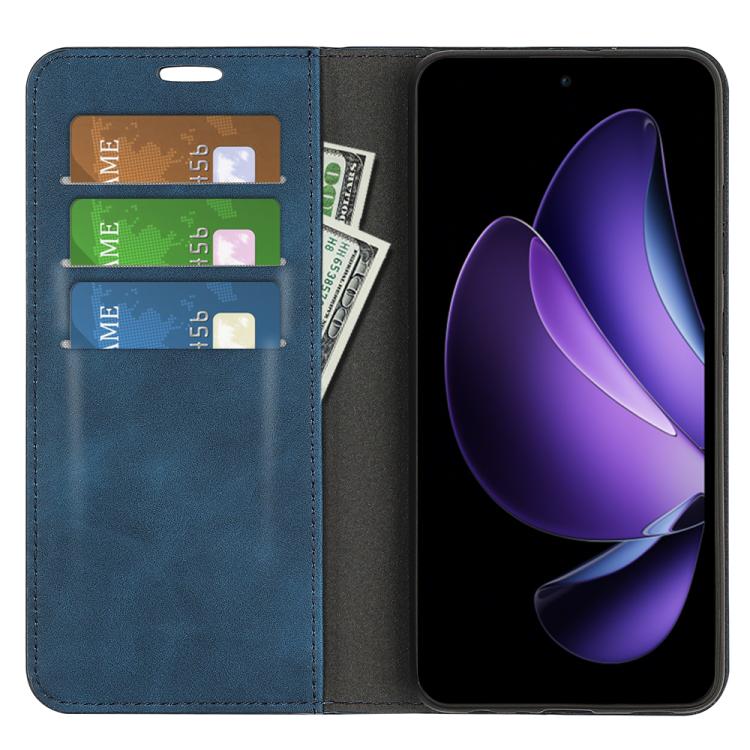 For OPPO Reno13 F Retro-skin Magnetic Suction Leather Phone Case