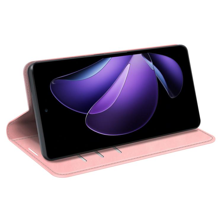 For OPPO Reno13 F Retro-skin Magnetic Suction Leather Phone Case