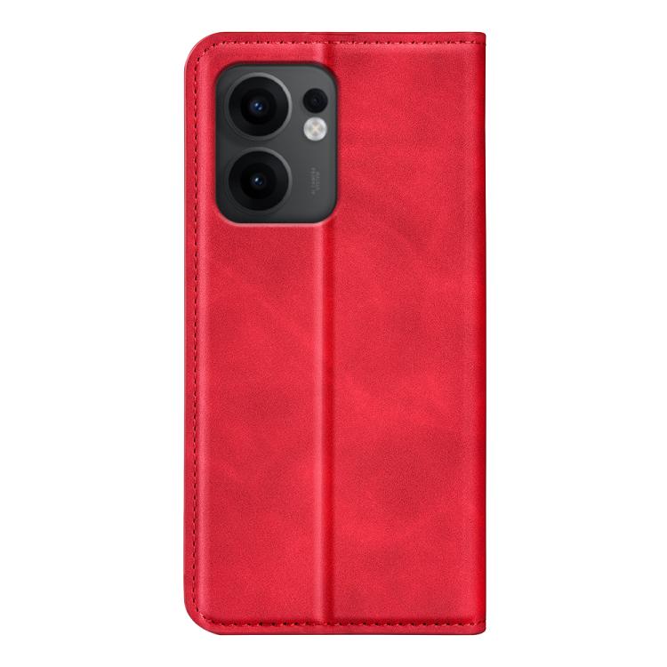 For OPPO Reno13 F Retro-skin Magnetic Suction Leather Phone Case