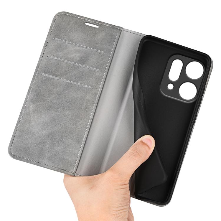 For OPPO Reno14 5G Global Retro-skin Magnetic Suction Leather Phone Case