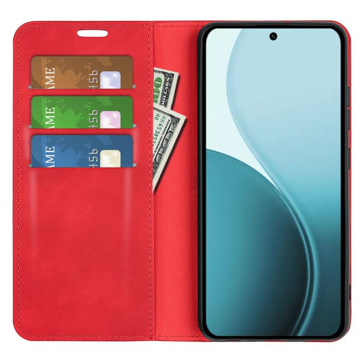 For OPPO Reno14 5G Global Retro-skin Magnetic Suction Leather Phone Case