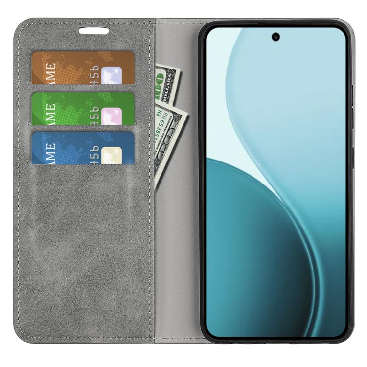 For OPPO Reno14 F 5G Retro-skin Magnetic Suction Leather Phone Case