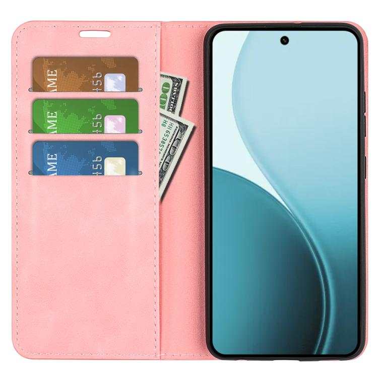 For OPPO Reno14 F 5G Retro-skin Magnetic Suction Leather Phone Case