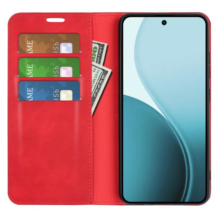 For OPPO Reno14 F 5G Retro-skin Magnetic Suction Leather Phone Case