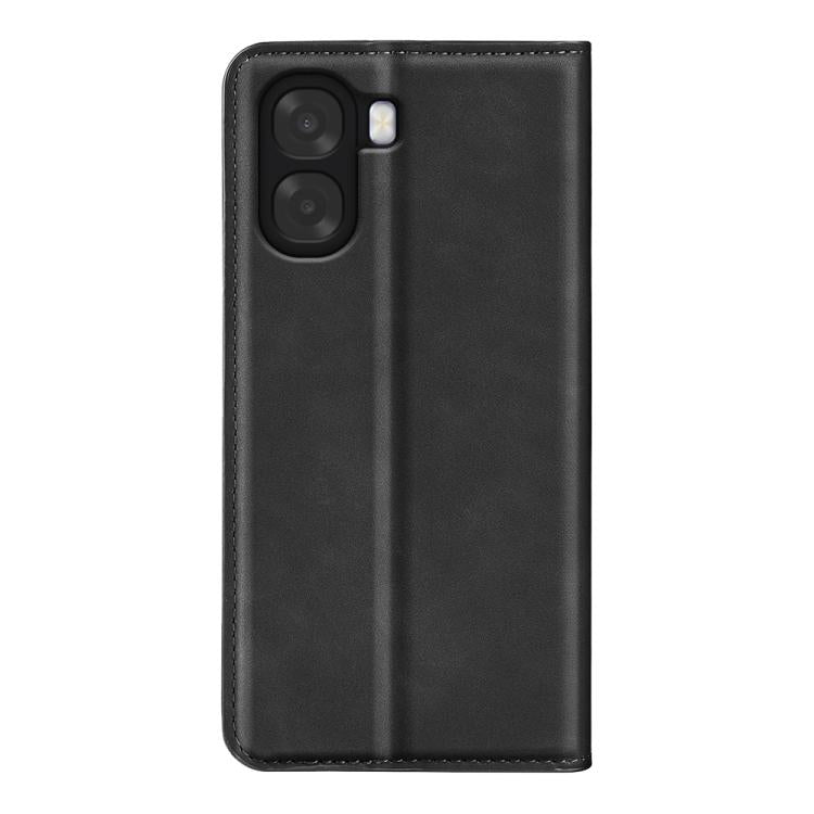For OPPO A6x 4G / 5G Retro-skin Magnetic Suction Leather Phone Case